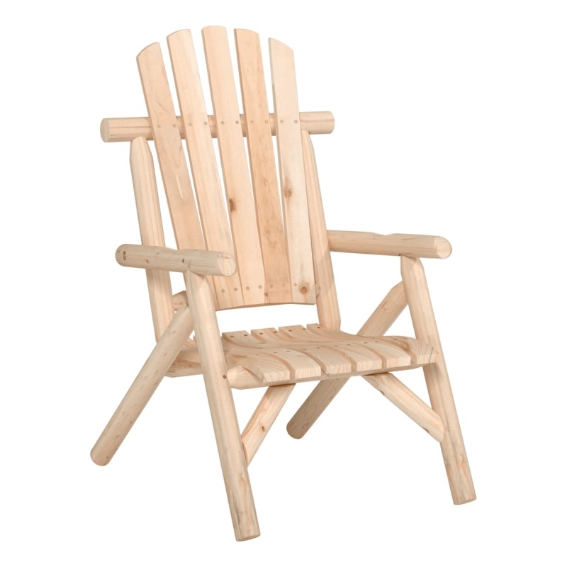 vidaXL 3 Piece Wood Medium Garden Lounge Set in Natural