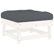 vidaXL 5 Piece Wood Garden Lounge Set in White/Anthracite