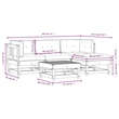 vidaXL 5 Piece Wood Garden Lounge Set in White/Anthracite