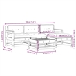 vidaXL 5 Piece Wood Garden Lounge Set in Black/Anthracite