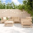 vidaXL 6 Piece Wood Garden Lounge Set in Beige