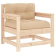 vidaXL 6 Piece Wood Garden Lounge Set in Beige