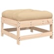 vidaXL 6 Piece Wood Garden Lounge Set in Beige