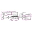 vidaXL 6 Piece Wood Garden Lounge Set in Beige