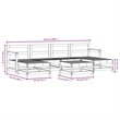 vidaXL 7 Piece Wood Large Garden Lounge Set in Natural