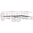 vidaXL 7 Piece Wood Garden Lounge Set in Natural