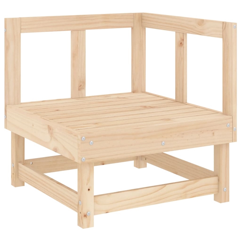 vidaXL 11 Piece Wood Medium Garden Lounge Set in Natural