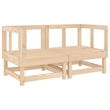 vidaXL 11 Piece Wood Medium Garden Lounge Set in Natural