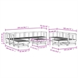 vidaXL 11 Piece Wood Medium Garden Lounge Set in Natural
