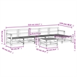 vidaXL 7 Piece Wood Large Garden Lounge Set in White