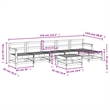 vidaXL 7 Piece Wood Large Garden Lounge Set in Natural