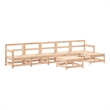 vidaXL 7 Piece Wood Large Garden Lounge Set in Natural