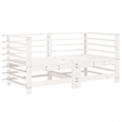 vidaXL 7 Piece Wood Large Garden Lounge Set in White