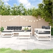 vidaXL Wood Garden Lounge Set in White/Anthracite