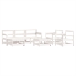vidaXL Wood Garden Lounge Set in White/Anthracite