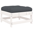 vidaXL Wood Garden Lounge Set in White/Anthracite