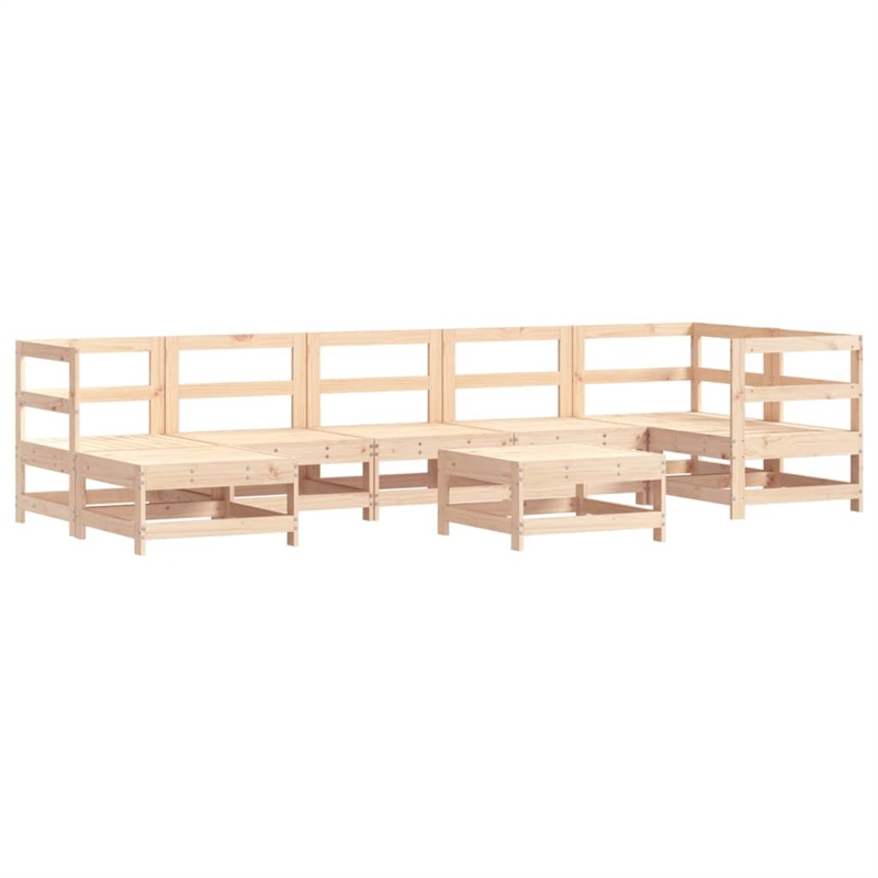 vidaXL 8 Piece Wood Large Garden Lounge Set in Beige