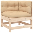 vidaXL 8 Piece Wood Large Garden Lounge Set in Beige