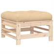 vidaXL 8 Piece Wood Large Garden Lounge Set in Beige