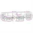 vidaXL 8 Piece Wood Large Garden Lounge Set in Beige