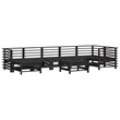 vidaXL 8 Piece Wood Small Garden Lounge Set in Black/Anthracite
