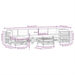 vidaXL 8 Piece Wood Small Garden Lounge Set in Black/Anthracite