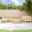 vidaXL 8 Piece Wood Small Garden Lounge Set in Beige