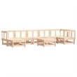 vidaXL 8 Piece Wood Small Garden Lounge Set in Beige