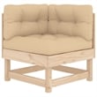 vidaXL 8 Piece Wood Small Garden Lounge Set in Beige