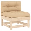 vidaXL 8 Piece Wood Small Garden Lounge Set in Beige
