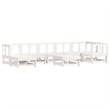 vidaXL 8 Piece Wood Garden Lounge Set in White/Anthracite