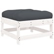vidaXL 8 Piece Wood Garden Lounge Set in White/Anthracite