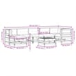 vidaXL 8 Piece Wood Garden Lounge Set in White/Anthracite