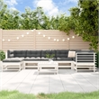 vidaXL 8 Piece Wood Garden Lounge Set in White