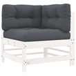 vidaXL 8 Piece Wood Garden Lounge Set in White