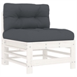 vidaXL 8 Piece Wood Garden Lounge Set in White