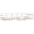 vidaXL 8 Piece Wood Garden Lounge Set in White