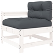 vidaXL 8 Piece Wood Garden Lounge Set in White