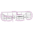 vidaXL 8 Piece Wood Garden Lounge Set in White