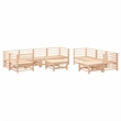 vidaXL 10 Piece Wood Garden Lounge Set in Natural/Beige