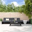 vidaXL Wood Large Garden Lounge Set in Black/Anthracite