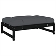 vidaXL Wood Large Garden Lounge Set in Black/Anthracite