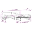 vidaXL Wood Large Garden Lounge Set in Black/Anthracite