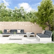 vidaXL 6 Piece Wood Large Garden Lounge Set in White/Anthracite