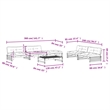 vidaXL 6 Piece Wood Large Garden Lounge Set in White/Anthracite