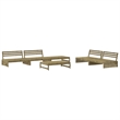 vidaXL 6 Piece Wood Large Garden Lounge Set in Brown
