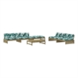 vidaXL 6 Piece Wood Large Garden Lounge Set in Brown