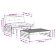 vidaXL 2 Piece Wood Medium Garden Lounge Set in Gray
