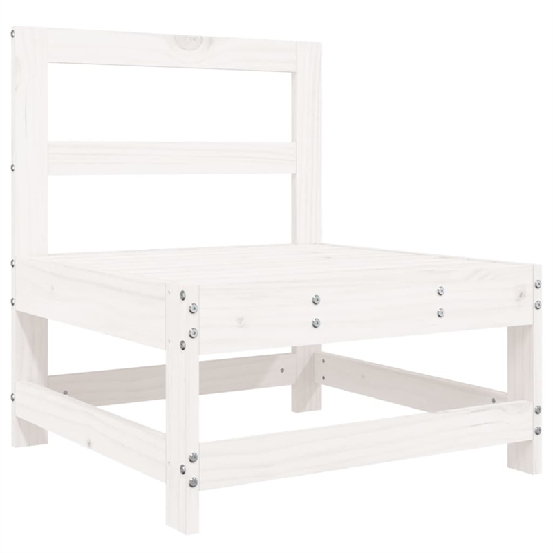 vidaXL 8 Piece Wood Large Garden Lounge Set in White