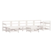 vidaXL 8 Piece Wood Large Garden Lounge Set in White